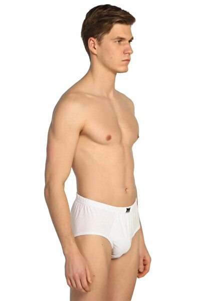 Tutku Slip din bumbac pieptănat din bumbac Kom alb pentru bărbați, pachet de 6 (model nr. 0109)