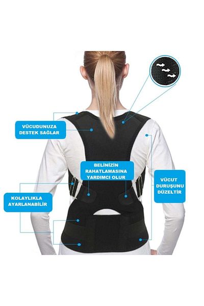 Ankaflex Corset magnetic pentru postură verticală Posturex - Humpback de prevenire pentru femei și bărbați