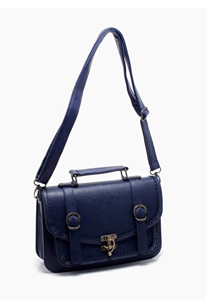 Jasmin موديل حقيبة يد وكتف باللون الأزرق الداكن