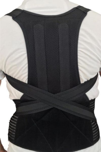 Ankaflex Unisex Μαύρος Ορθοπεδικός Κορσές Στήριξης Οσφυϊκής και Πλάτης