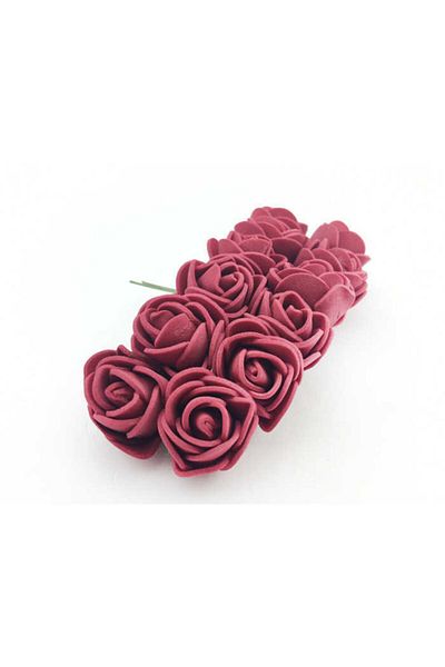 ELITETIME Latex Eva Artificial Flower Rose Claret Red (2 cm* 2 cm) (144 τεμάχια)
