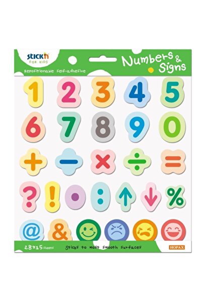 Hopax Stickn Sayılar Seti Sayıları Öğrenmek Için Kendinden Yapışkanlı Defter ...