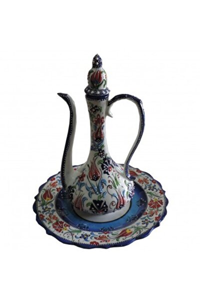 Sultan Çini -çini El Emeği Çini Ibrik Vazo Seti