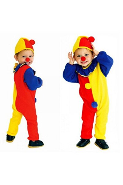 KOSTÜMCE زي المهرج بذلة القلنسوة للأطفال