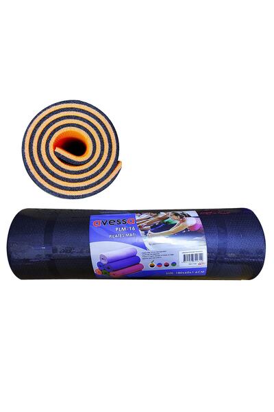 AVESSA 16 Mm Çift Taraflı Pilates Minderi Siyah-turuncu