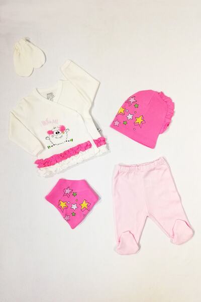 imajbebe Kız Çocuk Pembe Monster Gırl 5 Li Set