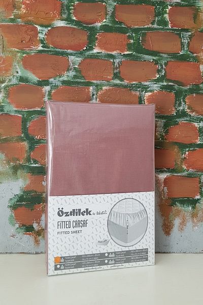 Özdilek 160x200 cm Brown Fitted Sheet Double Sheet Set