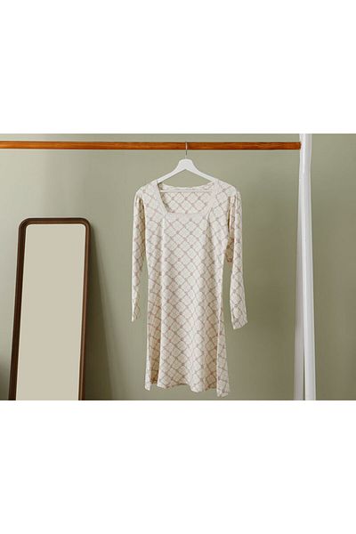 English Home Blooming Beauty Viscose Nightgown S-M White