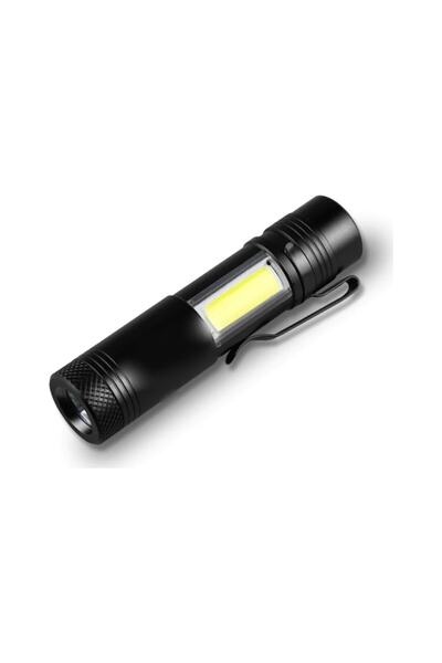yopigo Ultra Güçlü Led Şarjlı El Feneri 2000 Lumen + 6w Cob Led Su Geçirmez Z...
