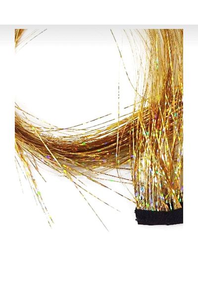 Yeşim Aksesuar Women's Snap Gold Hair Tinsel