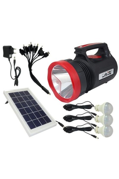 Everton Rt-906 3 Lambalı Solar Şarjlı Fener (USB/SD/FM)