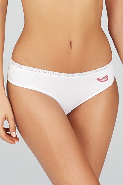 Kom Γυναικεία χτενισμένα βαμβακερά εσώρουχα Lycra Compact Bikini Slip 3 τεμαχ...