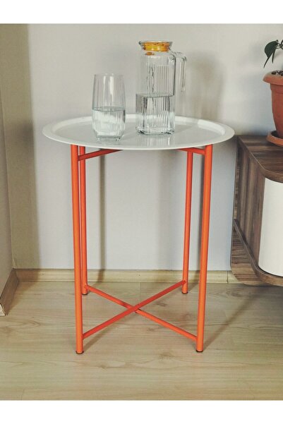 HASTUNÇ Metal Katlanır Orta Sehpa-turuncu