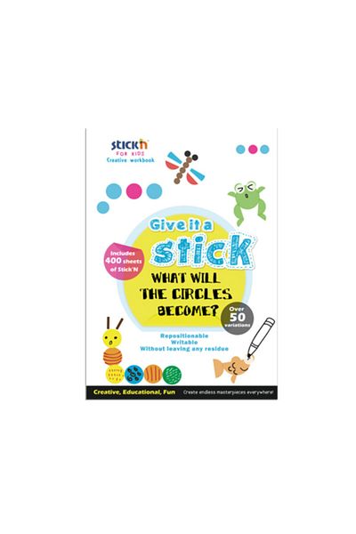 Hopax Stickn Creative Workbook Adeziv Sticker Book Cerc 10 coli 29021