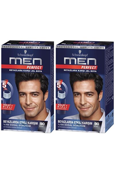 Schwarzkopf Perfect Men 90 Siyah Saç Boyasıx 2 Adet