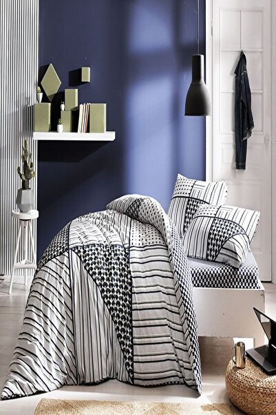 Taç طقم غطاء لحاف فردي مصنوع من القطن بنسبة 100%، ملاءة مطاطية باللون الأخضر