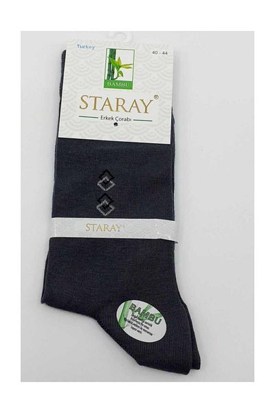 Staray Мъжки черни бамбукови чорапи, летни Lıkya05174, 12 броя