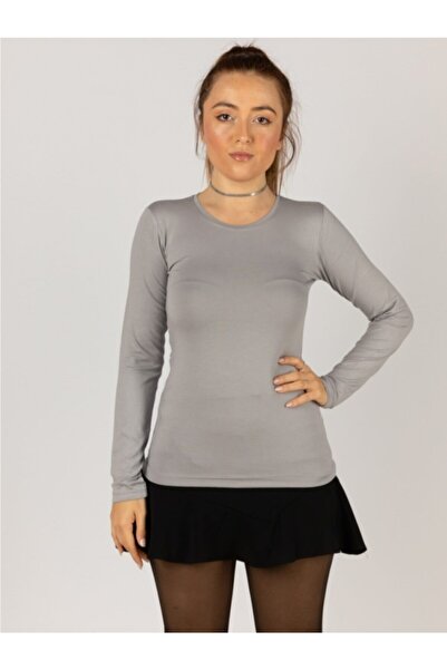 MaviMoure Gray Crew Neck Women's Bodysuit