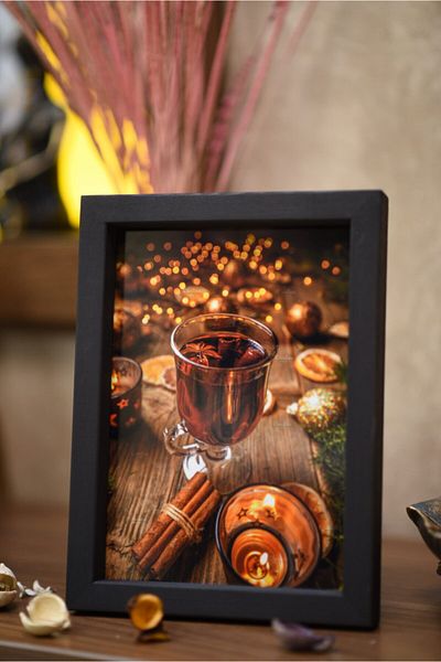 studyosercan2 إطار صور خشبي أسود مقاس 20x30