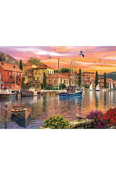 Ks Games Puzzle Harbor Sunset Dominic Davison 2000 Piece Puzzle
