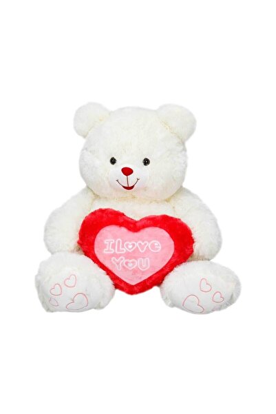 Sunman Peluş Kalpli Ayı 70 cm. - Kırmızı Kalpli Peluş   Ayı
