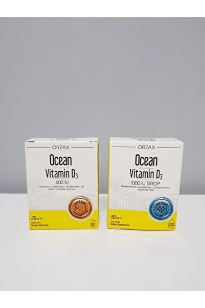 Ocean Vitamin D3 600 IU 20 ml ve Vitamin D3 1000 IU Damla 50 ml