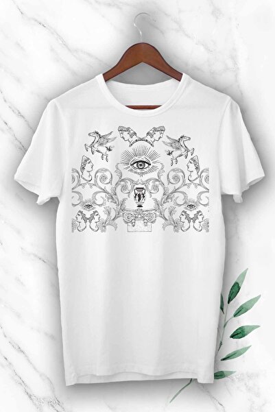 perseusshopping تي شيرت أبيض مطبوع للجنسين