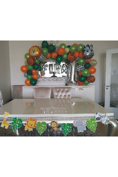 Ekin Süs Safari 100 Metallic Balloons and 1 Balloon Chain