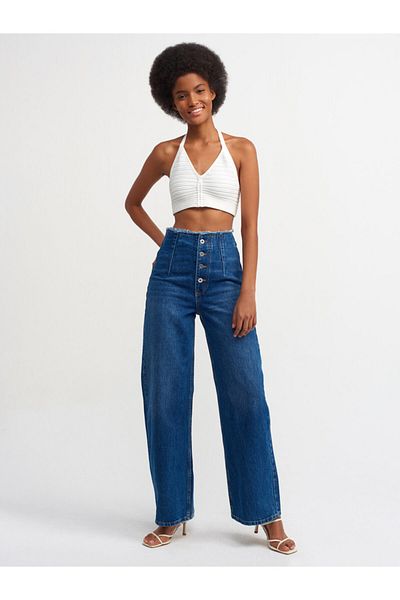 Dilvin 1011 Hátsó csipke kötöttáru Bustier-ecru