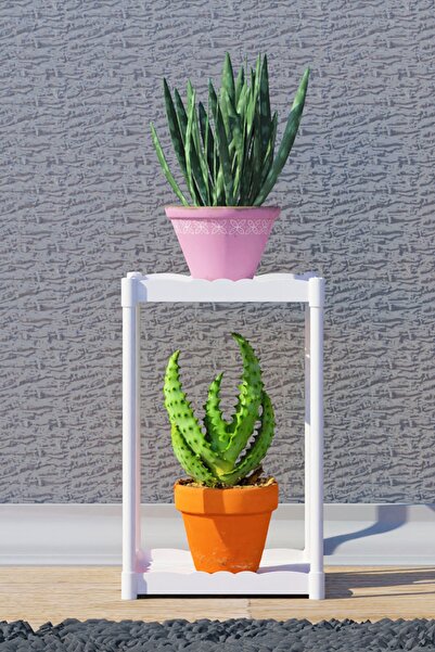 Armarks Işıl 2 Raflı Dekoratif Çiçeklik Saksı Standı