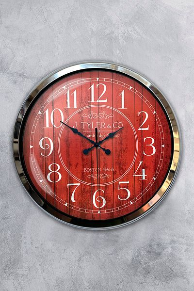 Kasva Concept Cadou Decorativ 40 Cm Crom Metal Boston 2 Ceas de Perete
