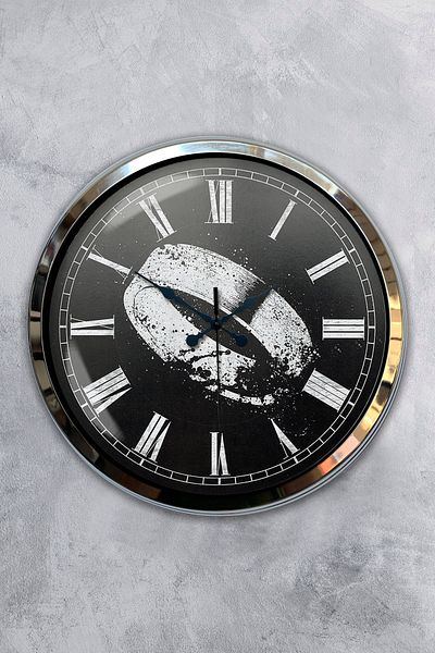 Kasva Concept Δώρο Ρολόι τοίχου με μεταλλικό δαχτυλίδι χρωμίου 40 εκ
