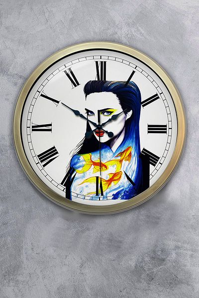 Kasva Concept Gift 40 cm Antique Metal Figure Wall Clock