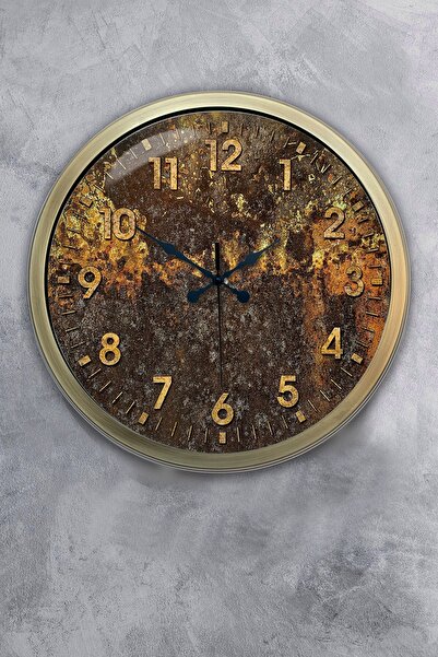 Kasva Concept ساعة حائط معدنية عتيقة مقاس 40 سم