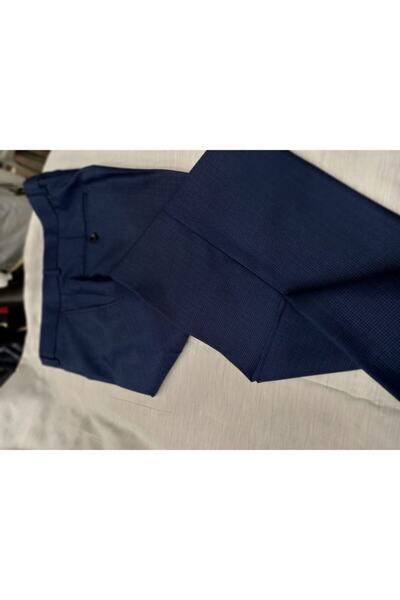 Emin Kumas Giyim Erkek Mavi Mevsimlik Kumaş Pantolon