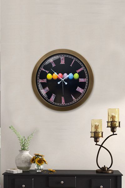 Kasva Concept 36 cm Tumbled Metal Egg Wall Clock