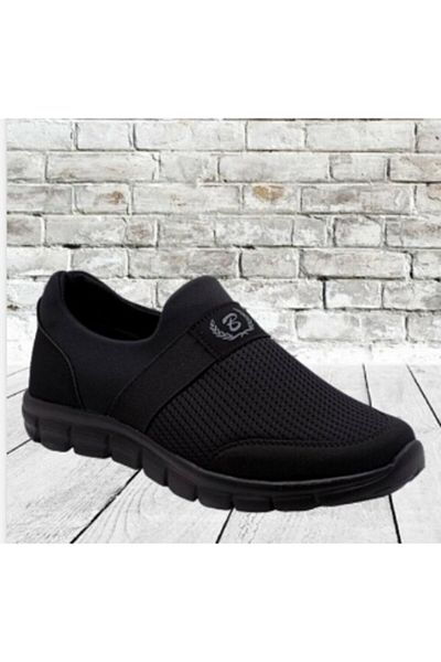 BlackSea Unisex černé ortopedické tenisky bez krajky