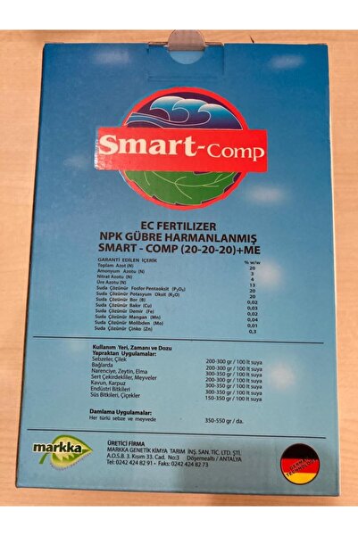 Smart-comp 20-20-20+me Npk 1kg Yaprak Gübresi