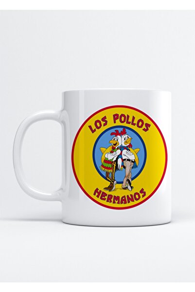 Pan Dükkan كوب بورسلين مطبوع من Los Pollos Hermanos Breaking Bad