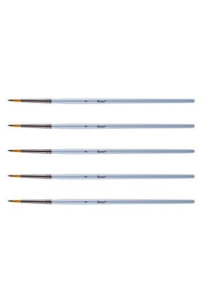 Brons 123 Serisi Akrilik Boya Fırçası 2 Numara (br-753) 5 Li Paket