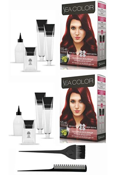 Sea Color Boya 2 Adet 55.46 Amazon Kızılı Ve Tarak Fırça
