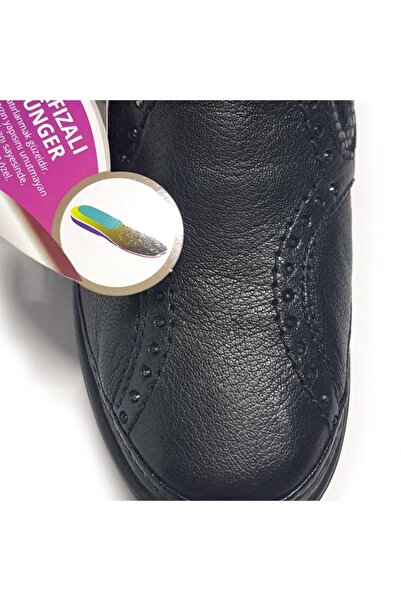 Forelli Anatomik Deri Kemik Çıkıntısına Uygun Siyah Ayakkabı 25109