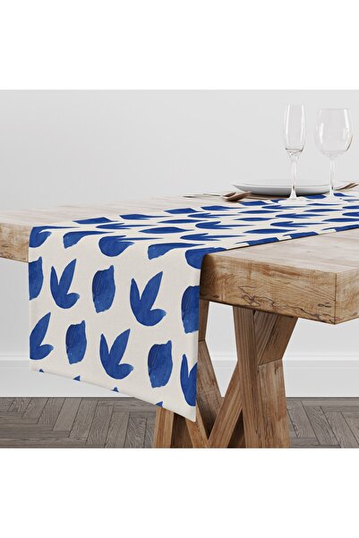 Marte Home Yaprak Suluboya Dekoratif Runner