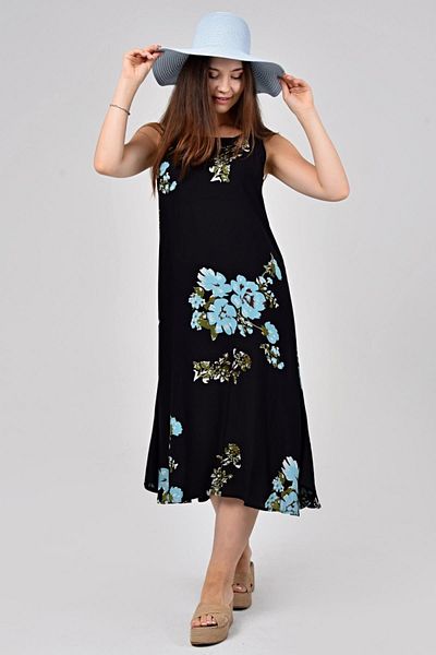 LİKAPA Rochie de vară din viscoză cu bretele 2691