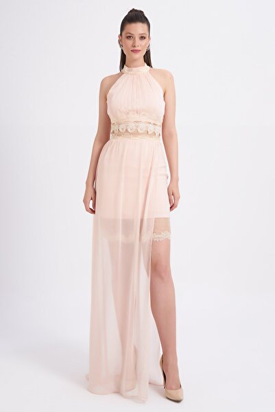 Balizza Blz-boyundan Askılı Mini Tül Detaylı Elbise