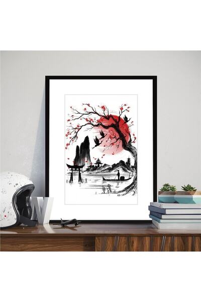 TURER Camlı Ve Paspartulu Resim Baskılı Tablo 32x42