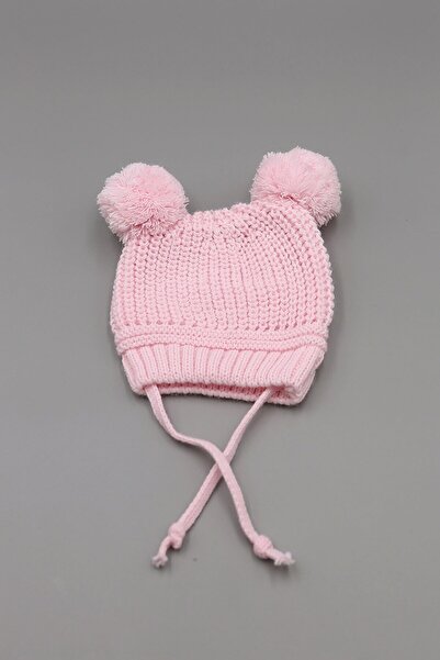 Genel Markalar Çift Ponpon Selanik Örgü Ipli Triko Çocuk Bebek Şapka