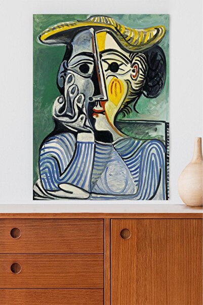 Postermanya Woman With Yellow Hat - Pablo Picasso Sanatsal Poster