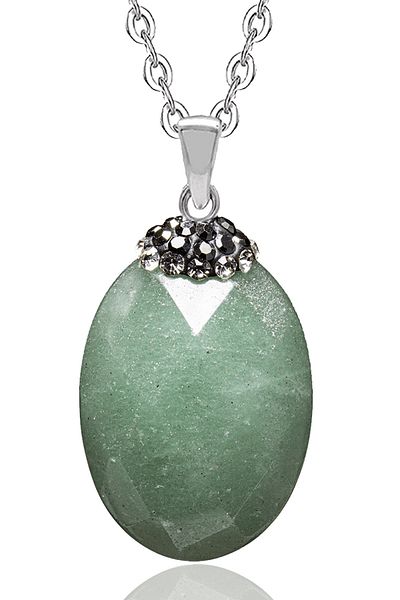 Tesbih Atölyesi Certified Faceted Aaa Quality Natural Aventurine Stone Necklace