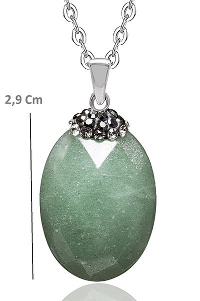 Tesbih Atölyesi Certified Faceted Aaa Quality Natural Aventurine Stone Necklace